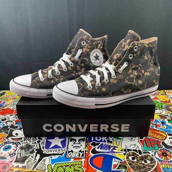 Converse Chuck Taylor All Star Hi Bleach Black Hemp Dip Womens Various - Picture 1 of 11